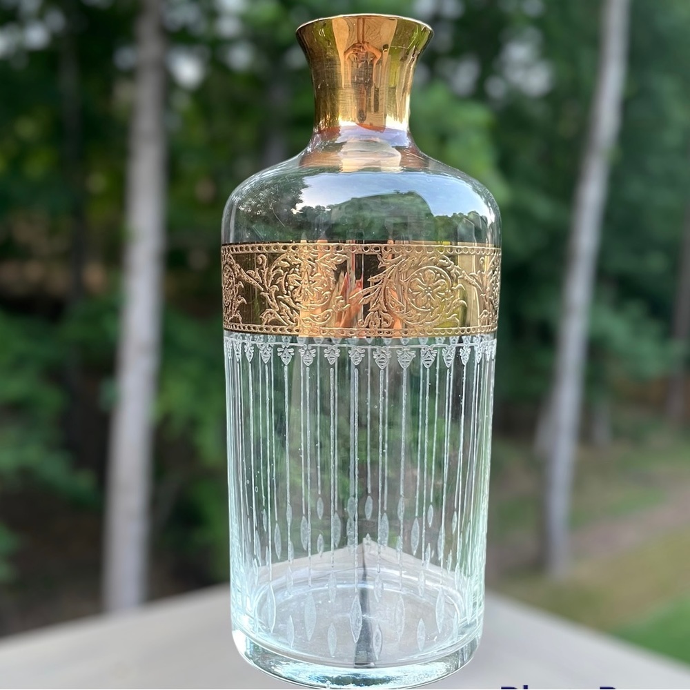 Culver Tyrol Mid-Century Modern 22K Gold Decanter